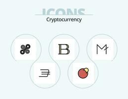 Cryptocurrency Line Filled Icon Pack 5 Icon Design. crypto . burst . crypto . crypto currency vector