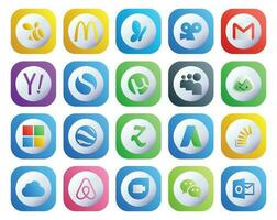 20 Social Media Icon Pack Including stockoverflow zootool search google earth basecamp vector