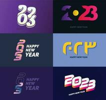 Big Set of 2023 Happy New Year logo text design 2023 number design template vector