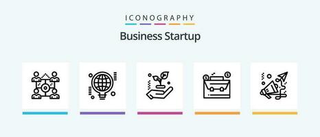 Business Startup Line 5 Icon Pack Including . business. search. gear setting. people. Creative Icons Design vector