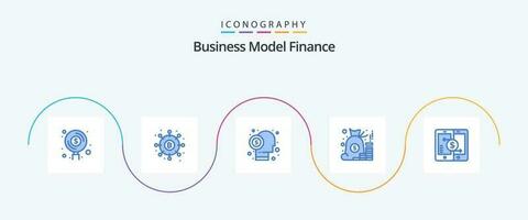 Finance Blue 5 Icon Pack Including management. account. money. shareholder. financier vector