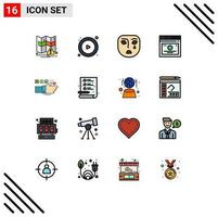 16 Creative Icons Modern Signs and Symbols of fitness monitoring mask web page Editable Creative Vector Design Elements