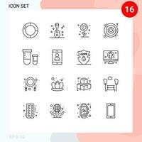 16 Creative Icons Modern Signs and Symbols of s sun farming star astronomy Editable Vector Design Elements