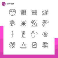 dieciséis creativo íconos moderno señales y símbolos de idea reloj hospedaje hinduismo ganesha editable vector diseño elementos