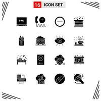 16 Creative Icons Modern Signs and Symbols of receiver phone interface sound timbrel Editable Vector Design Elements