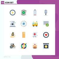 16 Creative Icons Modern Signs and Symbols of service valet reverse low electricity Editable Pack of Creative Vector Design Elements