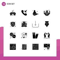 16 Creative Icons Modern Signs and Symbols of breakfast protection food bug money Editable Vector Design Elements