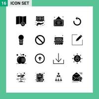 16 Creative Icons Modern Signs and Symbols of balloon repeat business rotate refresh Editable Vector Design Elements