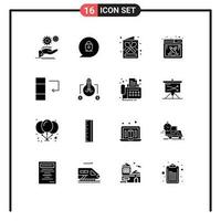 16 Creative Icons Modern Signs and Symbols of column software coffee design work shop Editable Vector Design Elements