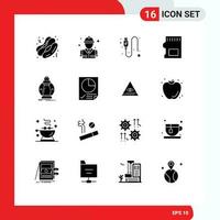 16 Creative Icons Modern Signs and Symbols of expense consumption data data sd Editable Vector Design Elements