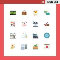 16 Creative Icons Modern Signs and Symbols of money finance home euro business Editable Pack of Creative Vector Design Elements