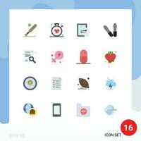 16 Creative Icons Modern Signs and Symbols of report find medical tools technology Editable Pack of Creative Vector Design Elements