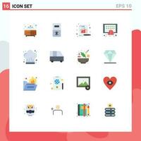 16 Creative Icons Modern Signs and Symbols of kitchen cafe report tablet mobile Editable Pack of Creative Vector Design Elements