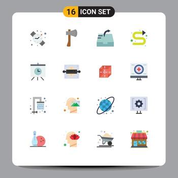 16 Flat Color concept for Websites Mobile and Apps presentation left construction indicator arrows Editable Pack of Creative Vector Design Elements