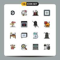 16 Creative Icons Modern Signs and Symbols of plus increase business create modern Editable Creative Vector Design Elements