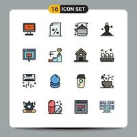 16 Creative Icons Modern Signs and Symbols of oscar film tax cinema tea Editable Creative Vector Design Elements