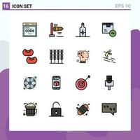 16 Creative Icons Modern Signs and Symbols of cereal bean cream time product Editable Creative Vector Design Elements