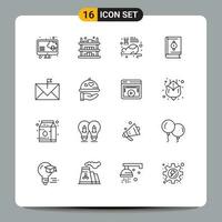 16 Creative Icons Modern Signs and Symbols of contact ramadan education quran islam Editable Vector Design Elements