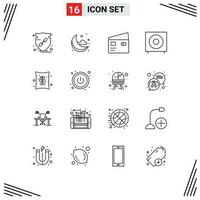 16 Thematic Vector Outlines and Editable Symbols of subwoofer electronics credit devices shopping Editable Vector Design Elements