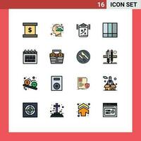 16 Creative Icons Modern Signs and Symbols of calendar layout clipboard grid layout management Editable Creative Vector Design Elements