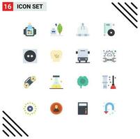 16 Creative Icons Modern Signs and Symbols of socket dvd hat disc cd Editable Pack of Creative Vector Design Elements