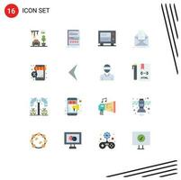 16 Creative Icons Modern Signs and Symbols of online briefing deposit email contract Editable Pack of Creative Vector Design Elements