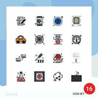 16 Creative Icons Modern Signs and Symbols of van car faq structure prototyping Editable Creative Vector Design Elements