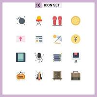 16 Creative Icons Modern Signs and Symbols of easter mail clothes massege fast food Editable Pack of Creative Vector Design Elements