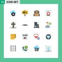 16 Creative Icons Modern Signs and Symbols of protection lifebuoy advertising help office Editable Pack of Creative Vector Design Elements