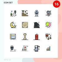 16 Creative Icons Modern Signs and Symbols of designer drink money cola robotic Editable Creative Vector Design Elements