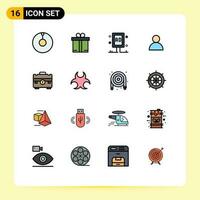 16 Creative Icons Modern Signs and Symbols of portfolio business campaign briefcase twitter Editable Creative Vector Design Elements