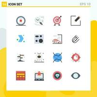 16 Thematic Vector Flat Colors and Editable Symbols of direction write schedule edit money Editable Pack of Creative Vector Design Elements