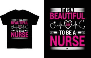 Nurse t-shirt design vector