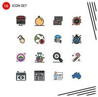 16 Creative Icons Modern Signs and Symbols of interface contract credit shopping label Editable Creative Vector Design Elements