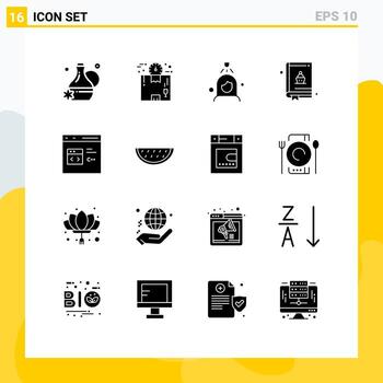 dieciséis sólido glifo concepto para sitios web móvil y aplicaciones codificación C mujer libro horneando editable vector diseño elementos