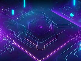 Cyber circuit future technology concept background photo