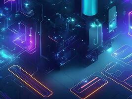 Cyber circuit future technology concept background photo