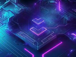 Cyber circuit future technology concept background photo