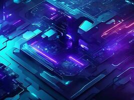 Cyber circuit future technology concept background photo