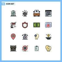 16 Creative Icons Modern Signs and Symbols of protection cold page weather file Editable Creative Vector Design Elements