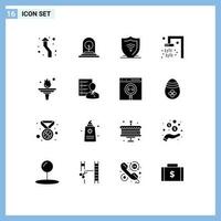dieciséis creativo íconos moderno señales y símbolos de carrera baño árbol bañera proteger editable vector diseño elementos