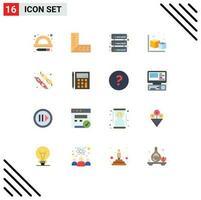 16 Creative Icons Modern Signs and Symbols of account marshmallow network candy object Editable Pack of Creative Vector Design Elements