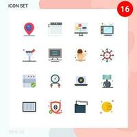 16 Creative Icons Modern Signs and Symbols of eat drink computer cocktail sketch Editable Pack of Creative Vector Design Elements