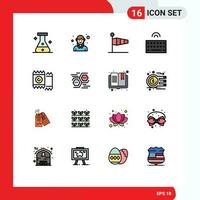 16 Creative Icons Modern Signs and Symbols of condom type air keyboard wind Editable Creative Vector Design Elements