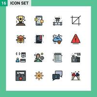 16 Creative Icons Modern Signs and Symbols of tool screen digital crop system Editable Creative Vector Design Elements