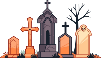 cimiteri Halloween ai creare png