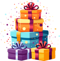 gift happy birthday party ai generate png