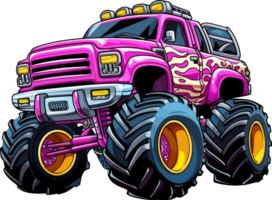 monster truck cartoon ai generate png