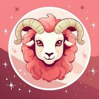 Aries zodíaco dibujos animados ai generar foto