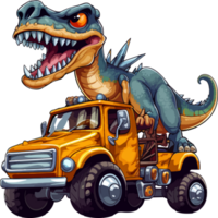 monster truck cartoon ai generate png